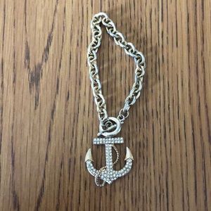 Gold Anchor Charm Bracelet.